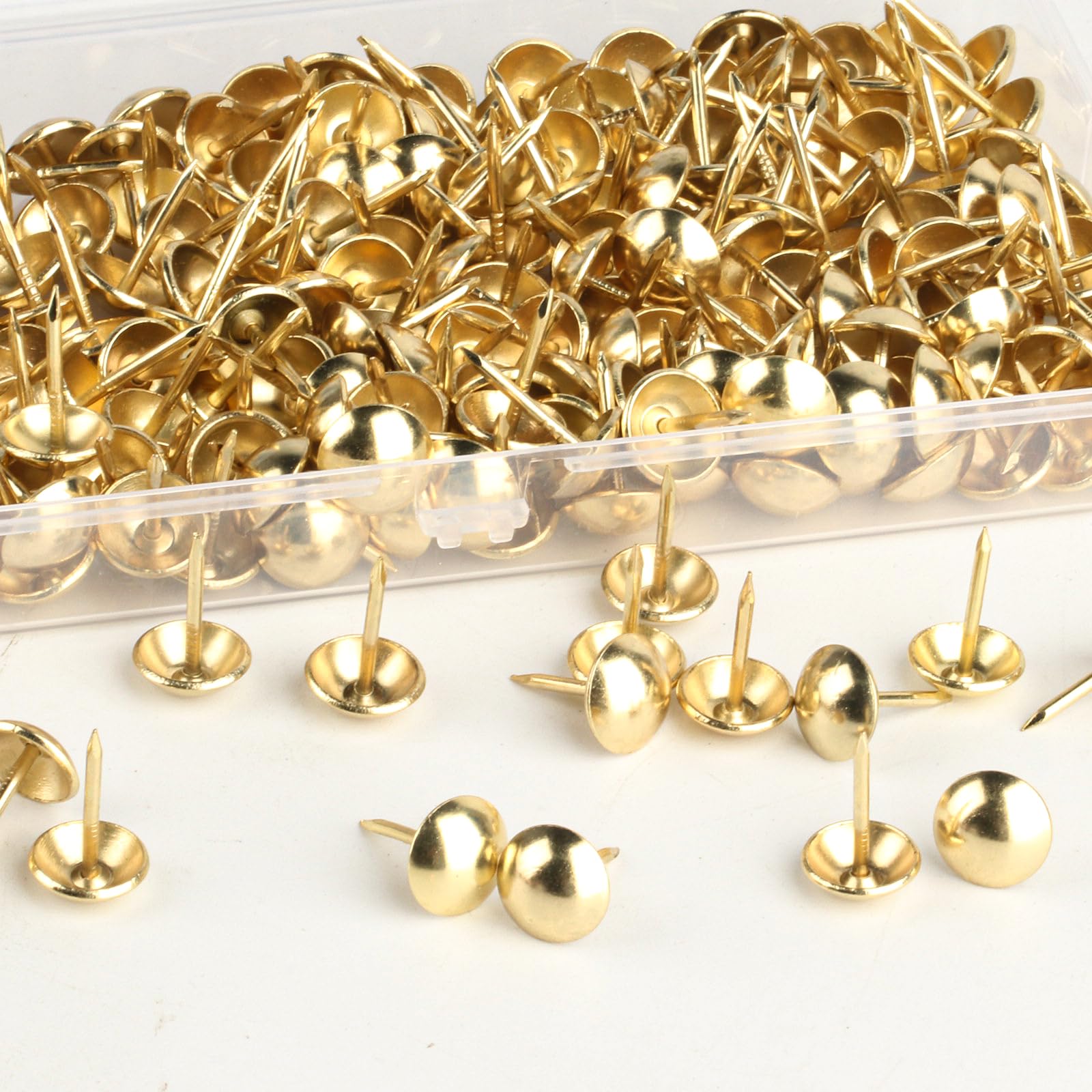 320 Pcs Upholstery Nails, Upholstery Tacks Pins, Furniture Decorative Thumbtacks, Antique Push Studs Pins - Image 3