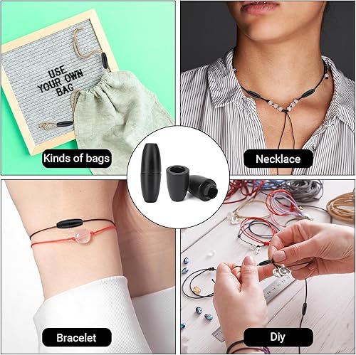 Miniatura 7 de 50 juegos de cierres separables para collares, cierres de plástico, cierres de seguridad, conectores de barril de cuentas de plástico para