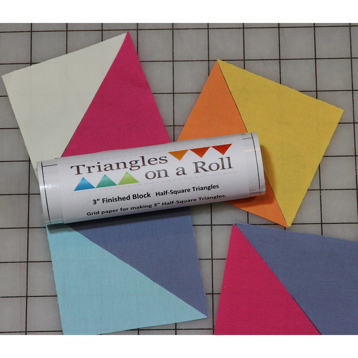 It's Sew Emma Blue Triangles On A Roll Halfsquare 4.5"