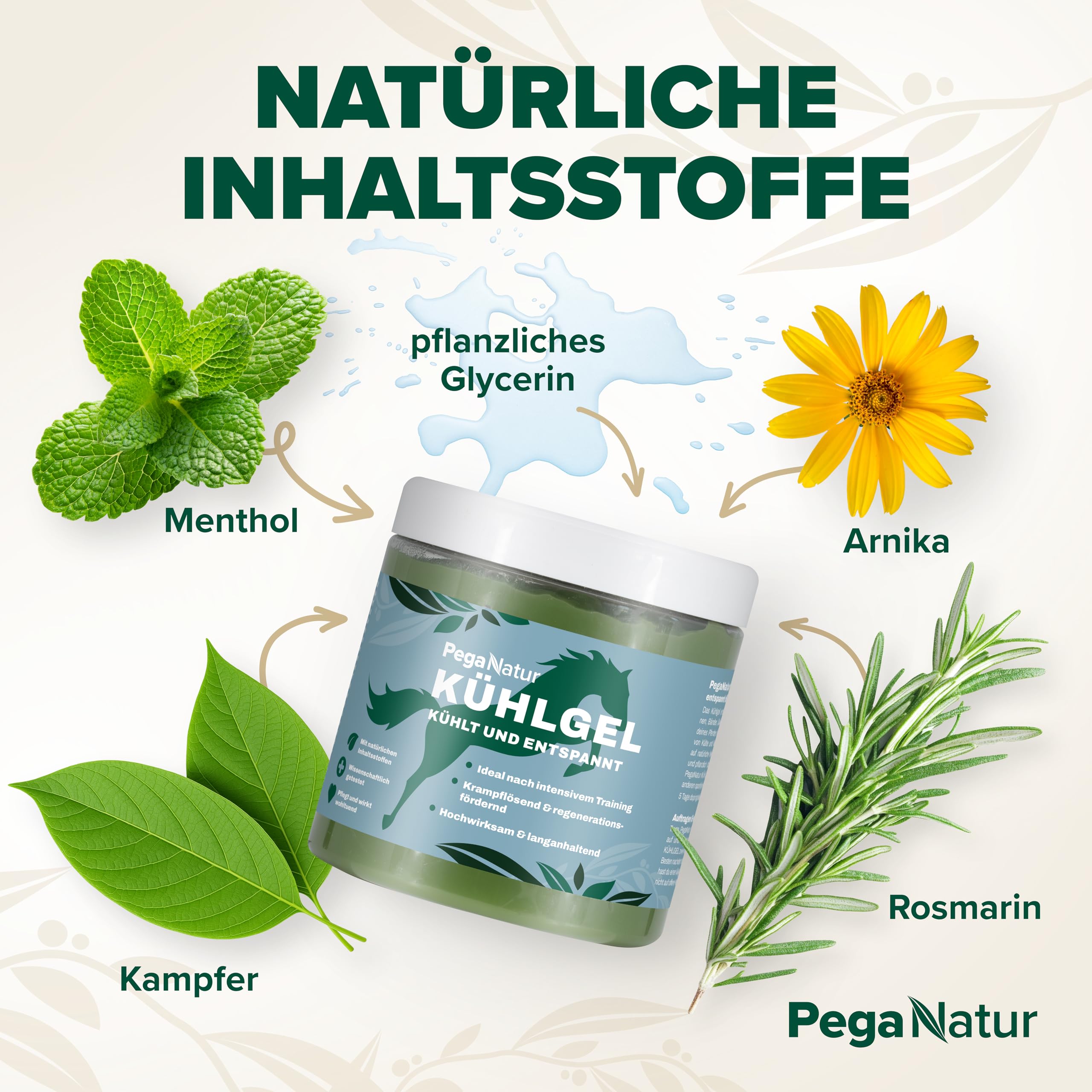 Kühlgel 500ml Pferdebalsam wärmend und kühlend [extrastark] Pferdebalsam kühlend mit Arnika und Kampferöl bei Gelenkschmerzen Pferde Muskelentspannung Horse Pferd Entspannung Pferdesalbe