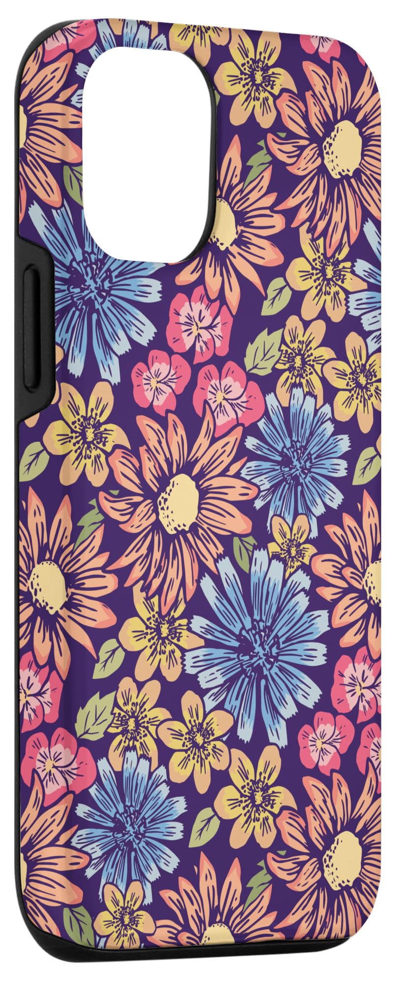 Amazon.co.jp: iPhone 15 Pro カラフルな花 スマホケース : Electronics
