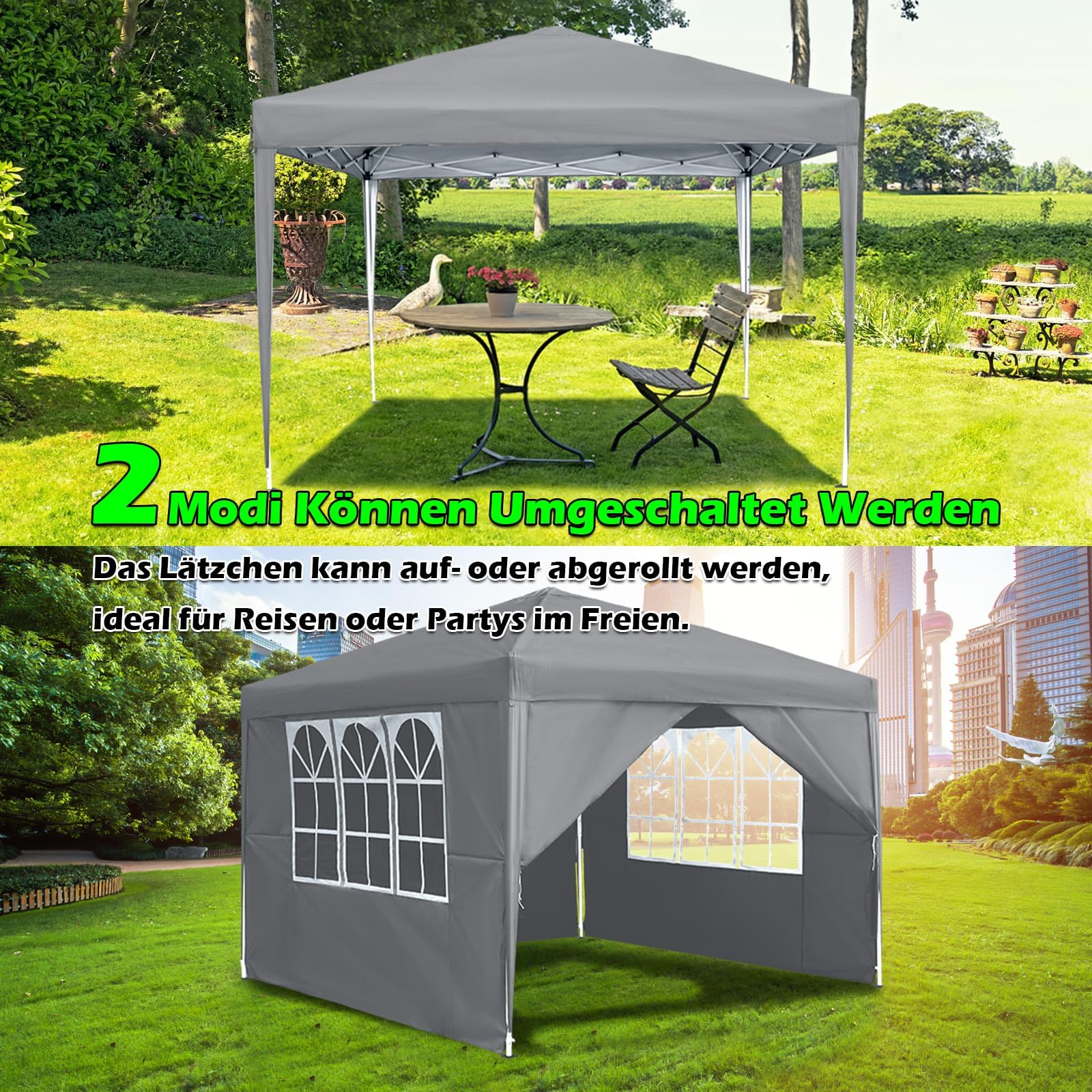 Sojag Aluminium paviljoen Gazebo Mykonos 12x16 incl. muggennet 364x484 cm