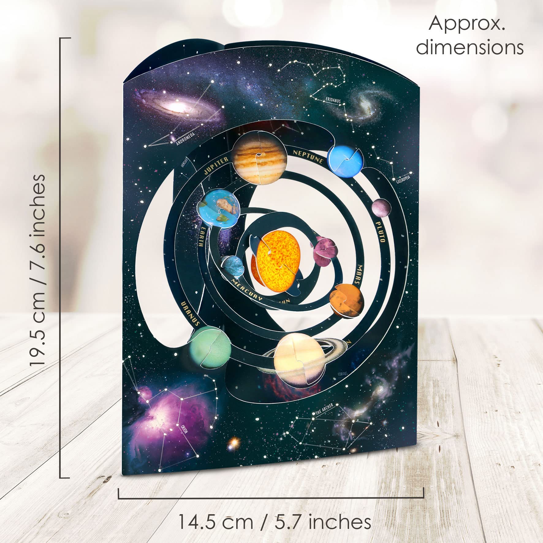 Santoro Pirouette, 3D Pop Up Greeting Card - Solar System - For