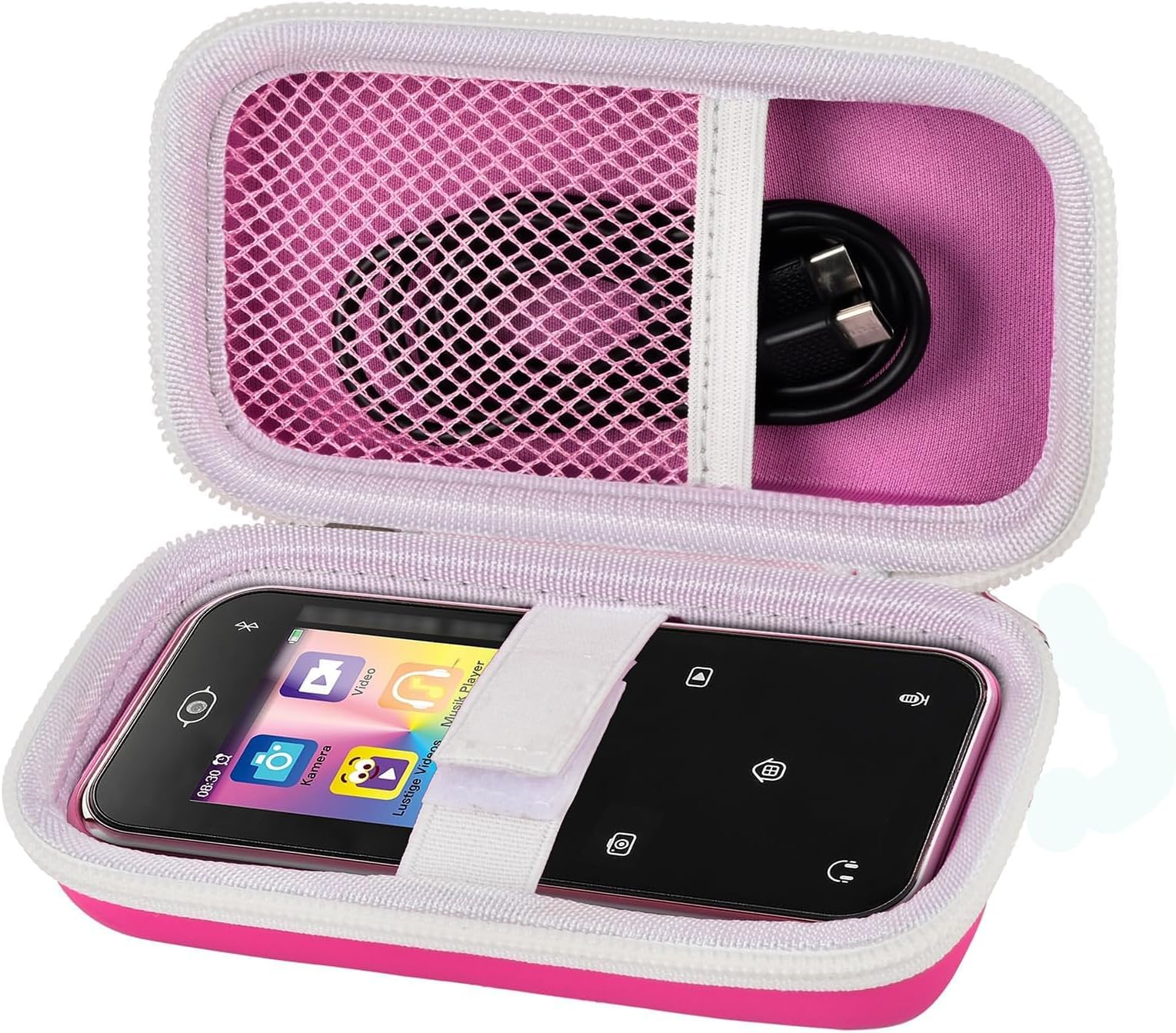 Case for VTech KidiZoom Snap Touch - Children's Touchscreen Smartphone, Storage Holder for Toy Digital Cameras MP3 Player/USB Cable - Box Only (Pink)