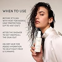 Vista 5 de OUAI Acondicionador sin enjuague y protector térmico para el cabello - Prepara el cabello para el peinado o usa como spray desenredante