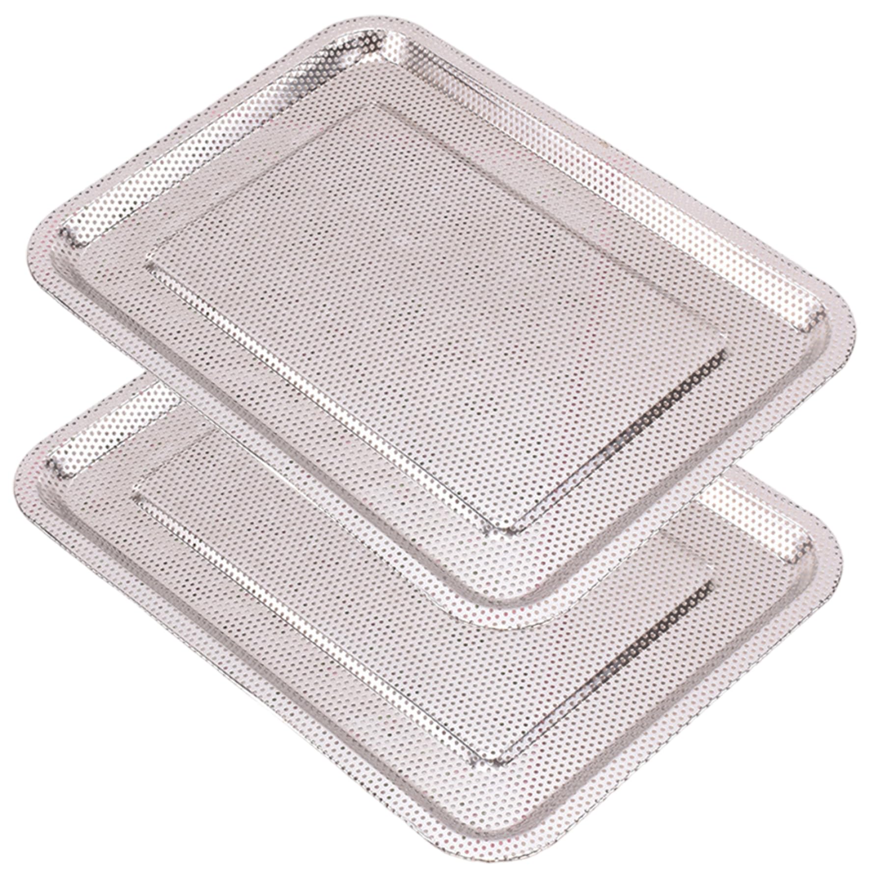 Faroby 2-Pack Sprouting Tray, Mesh Microgreens Sieves, 13x9in Seed Sprouter for Indoor Gardening, Cultivation of Salad, Cress, Arugula, Seed Sprouter