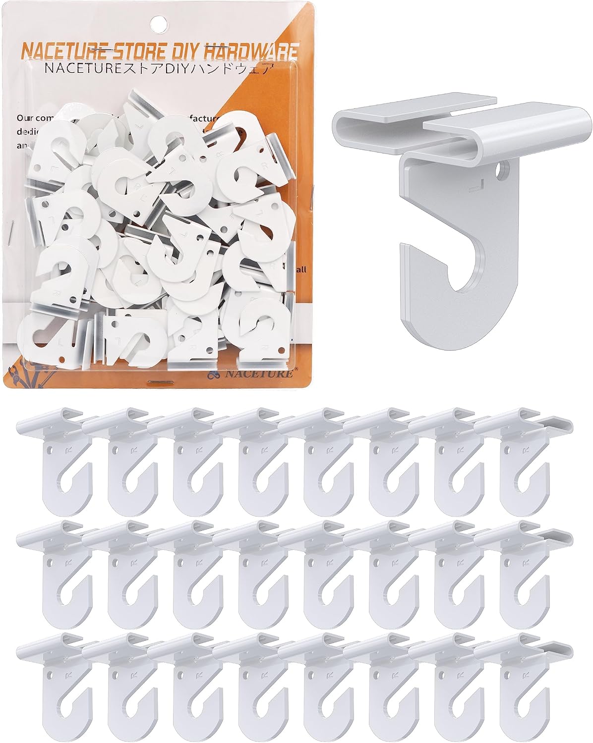 Drop Ceiling Hook for Hanging – 25 Pack Ceiling Decorations Ceiling Hanger on Drop Suspended Ceiling Tile Hook Ceiling Clips for Classroom Grid for Office Home Stores Wedding (25 Pack)