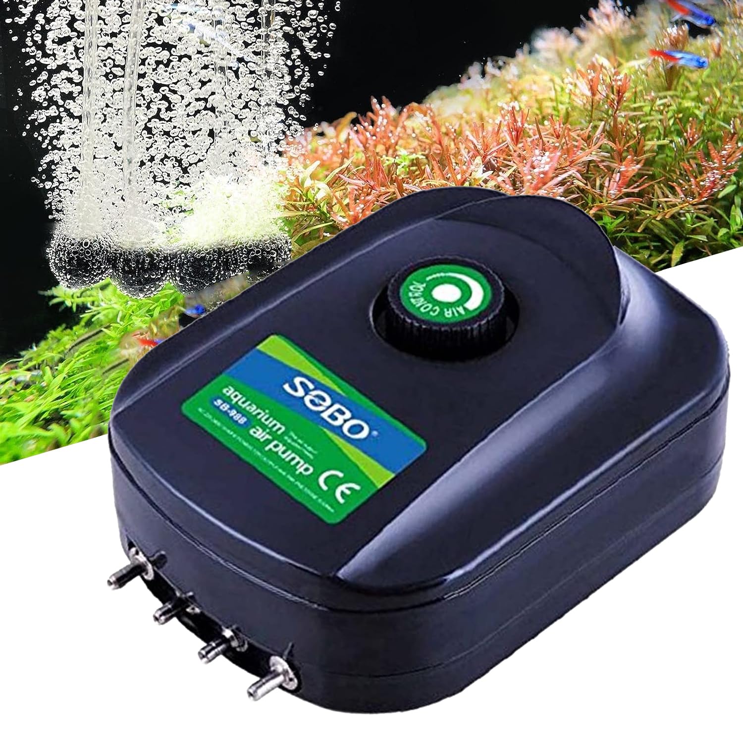 Jainsons Pet Products SOBO SB-988 Aquarium Air Pump AC-220-240V, MAX Output:12W, 4x4L/M, Pressure:0.02Mpa (B09QGTR7H5) Amazon Price History, Amazon Price Tracker