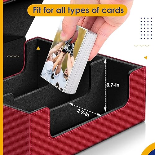 Miniatura 3 de Funda para cartas intercambiables, caja de almacenamiento de tarjetas con capacidad para más de 1800 tarjetas de una sola manga, cierre magnético de