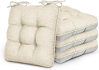 Vista 11 de Love's cabin Juego de 4 Cojines de Espuma Viscoelástica para Sillas, Cojines para Sillas de Exterior/Interior para Sillas de Comedor Paquete de 4