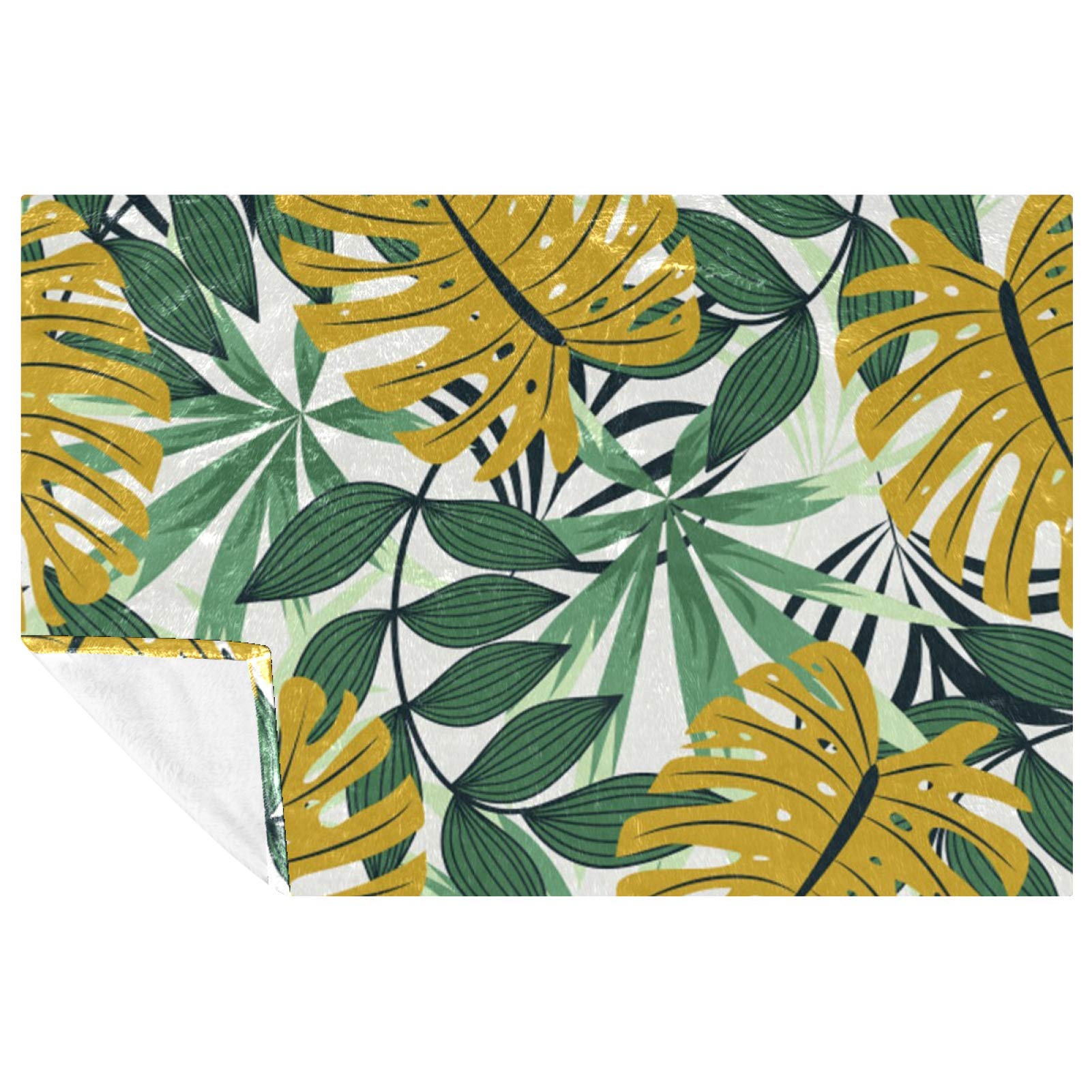 Couverture palmier jaune de pique-nique et camping 150x100 cm