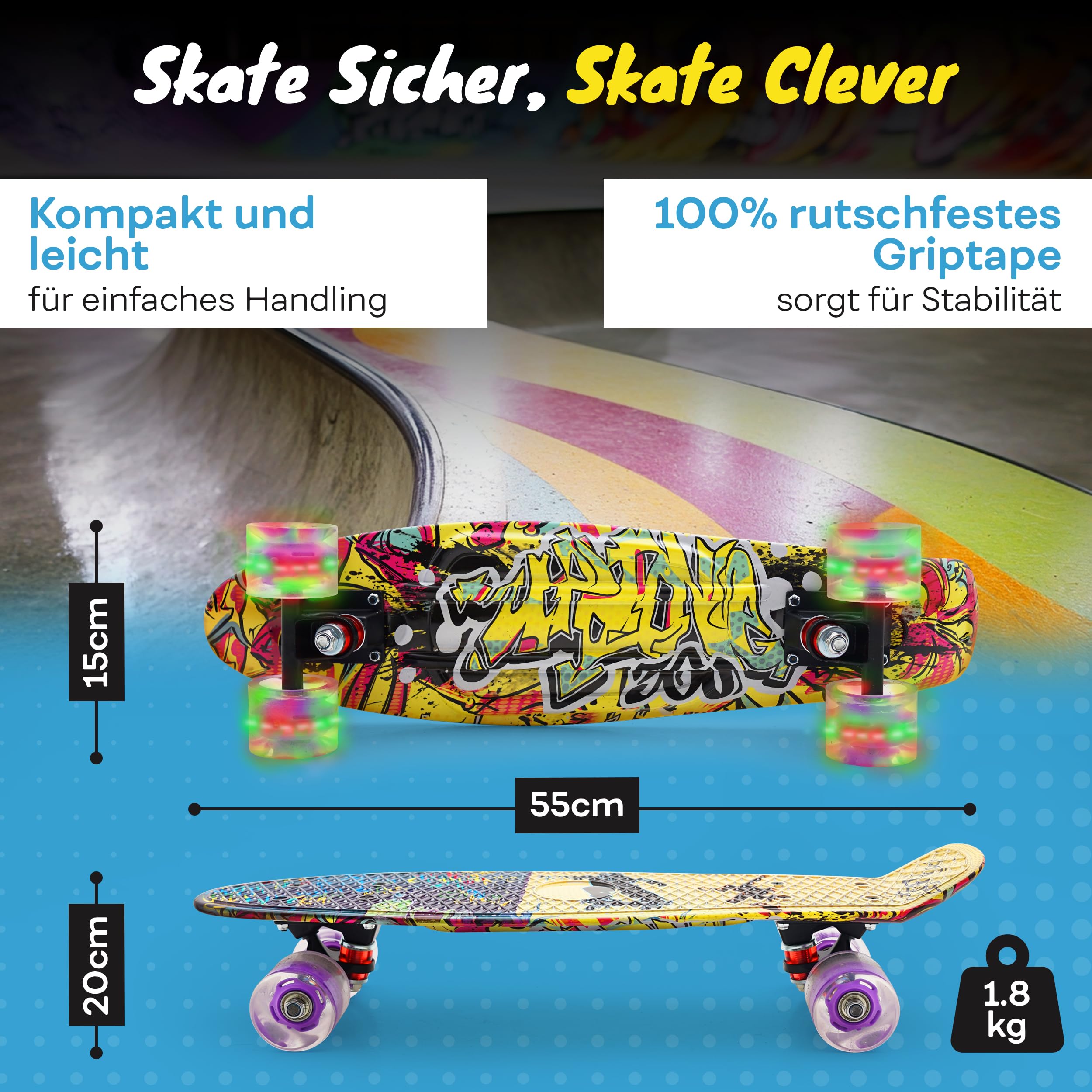 Skateboard: Qualität und Spaß auf der Straße – Dein Board für jeden Style und jedes Alter!