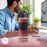 H.Koenig Mini frullatore SMOO9 Smoothie Maker, 570mL, 300W, 4 lame in acciaio inox, senza BPA, 2 bottiglie portatili da viaggio, frullati e frappé, Grigio - 5