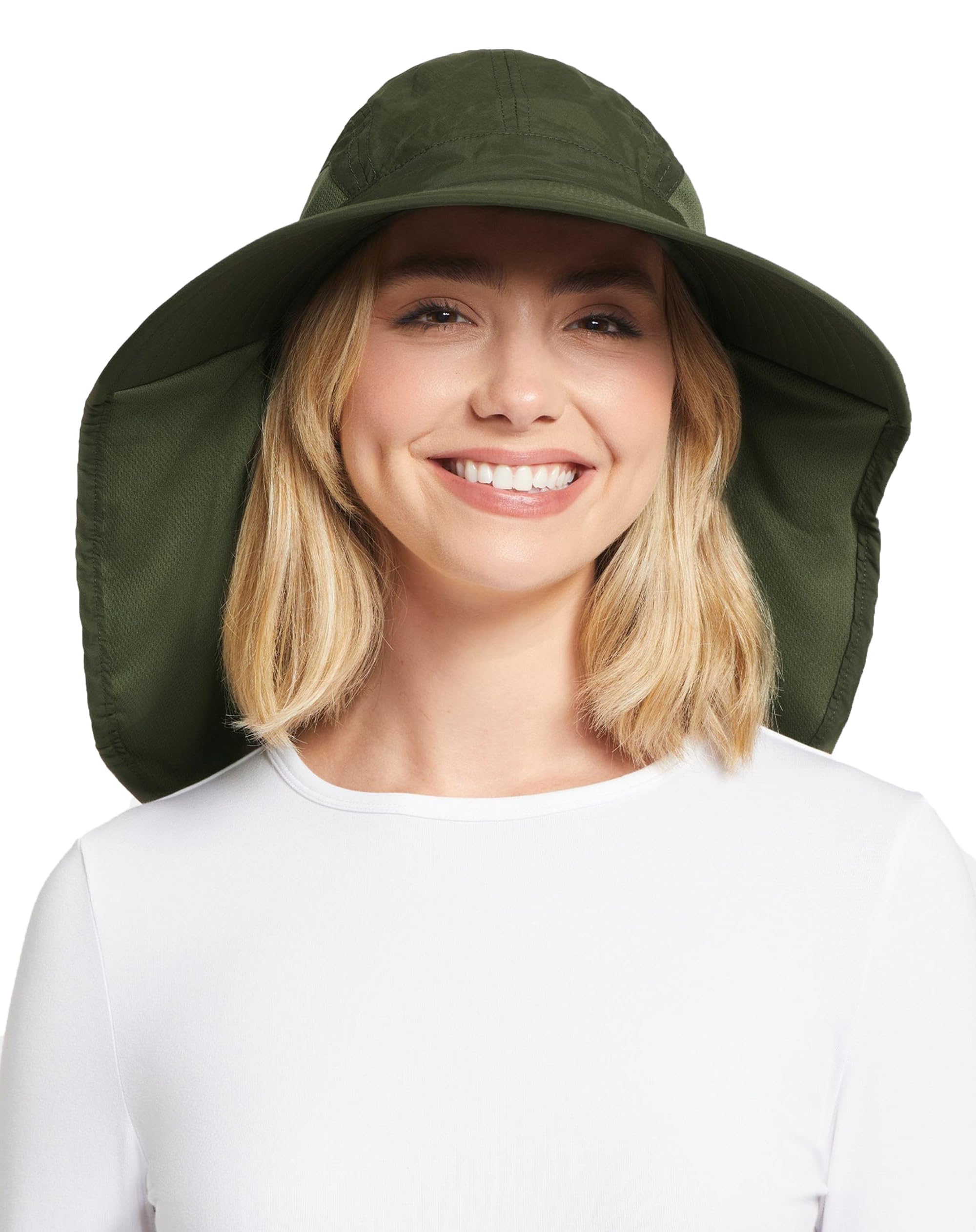 Solbari Unisex Forest Green Outback Travel Hat Upf50+ Packable Uv Sun Protection Hat With Full Coverage, L