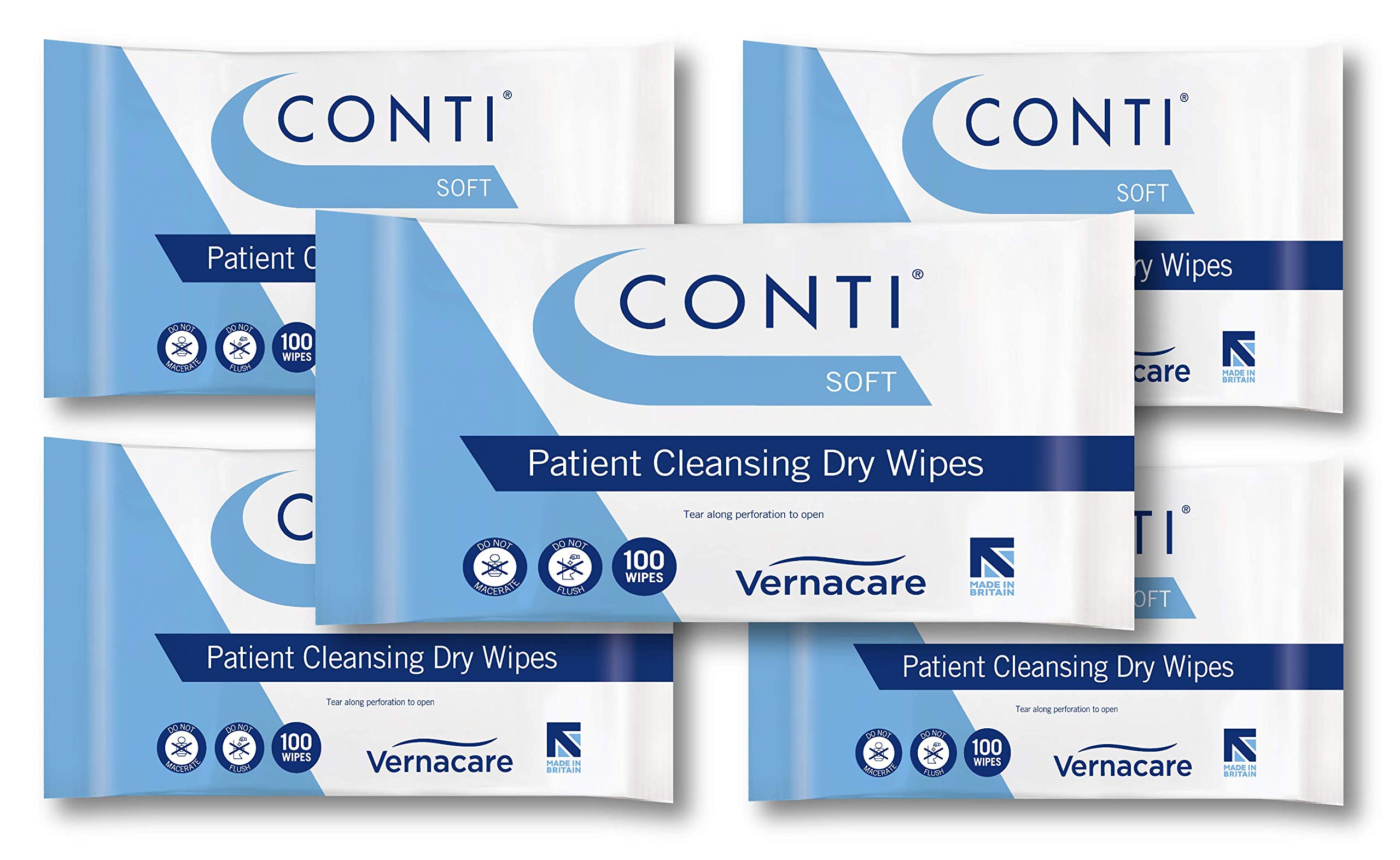 Synergy Healthcare CSW110 Conti Soft Dry Wipe, 30 cm x 35 cm Size (Pack of 100)