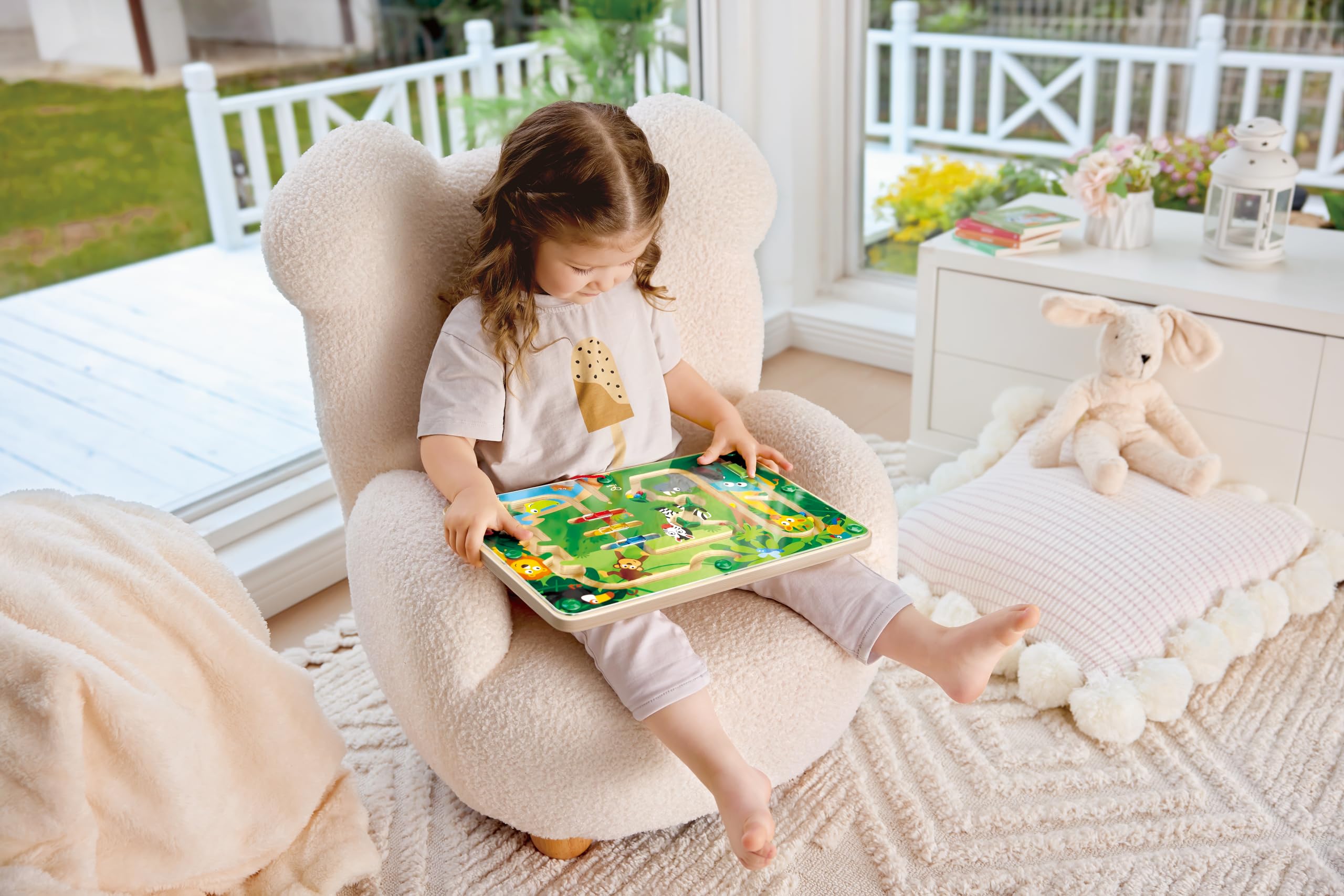 Hape E1714 Wooden Jungle Magnetic Maze