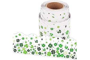 49.2Ft St. Patrick's Day Bulletin Board Border Roll, Perfect for Classroom or Office Fun