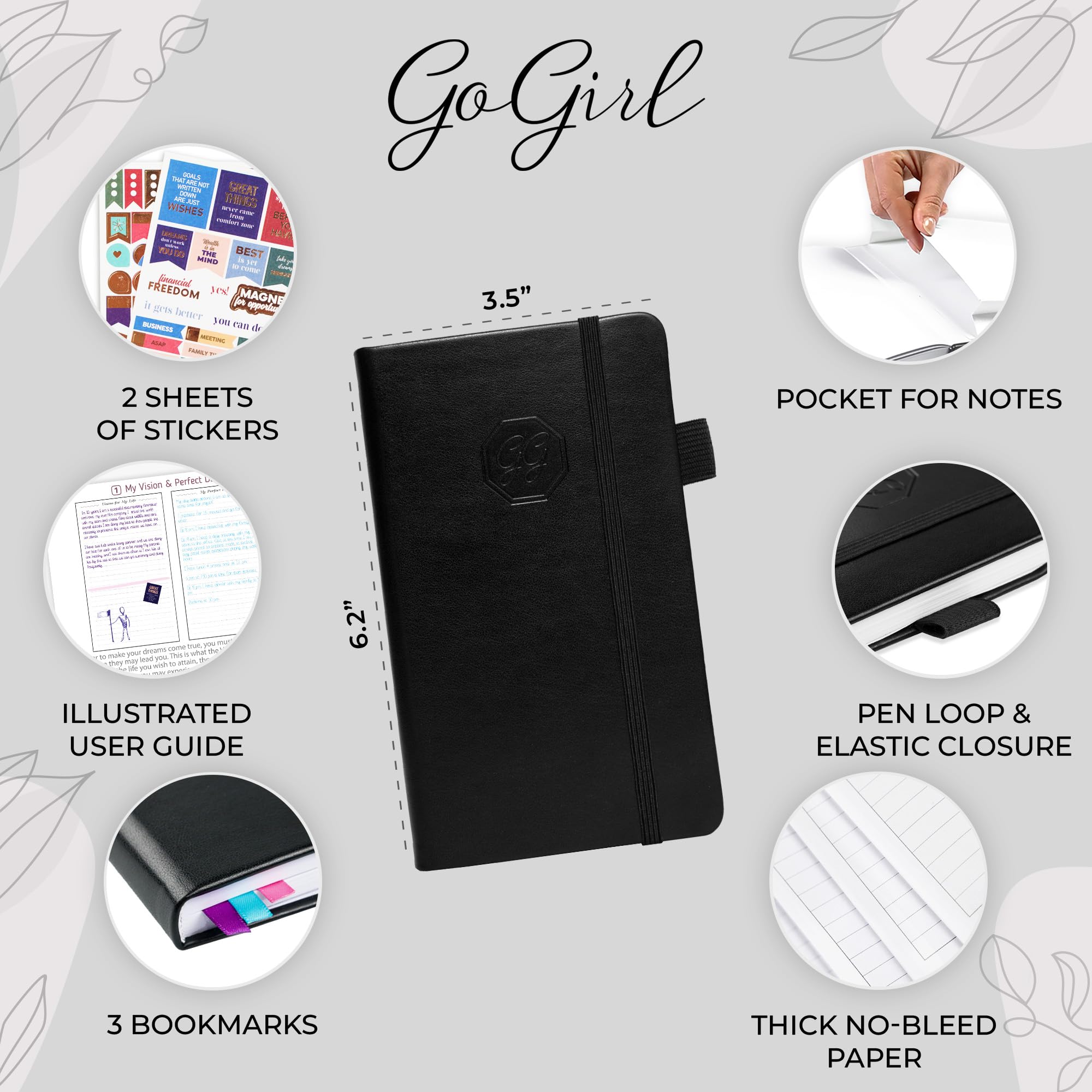 GoGirl Planner and Organizer for Women, Pocket Size Weekly Planner, Goals Journal & Agenda to Improve Time Management - Image 2
