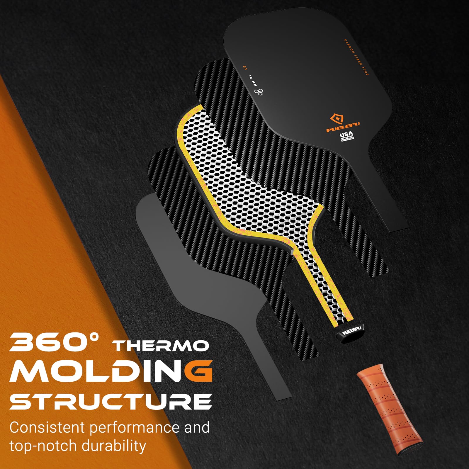 Amazon | ピックルボールパドル、T700カーボンファイバーホット