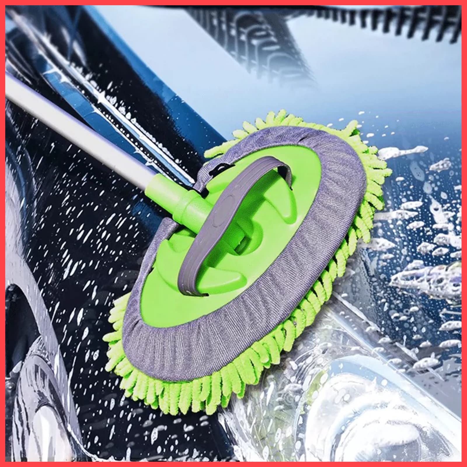 Wolpin Car Duster Microfiber Flexible Duster Car Wash | Car Cleaning Accessories | Microfiber | Brushes | Dry/Wet Home, Kitchen, Office Cleaning Brush Extendable Handle-image-35