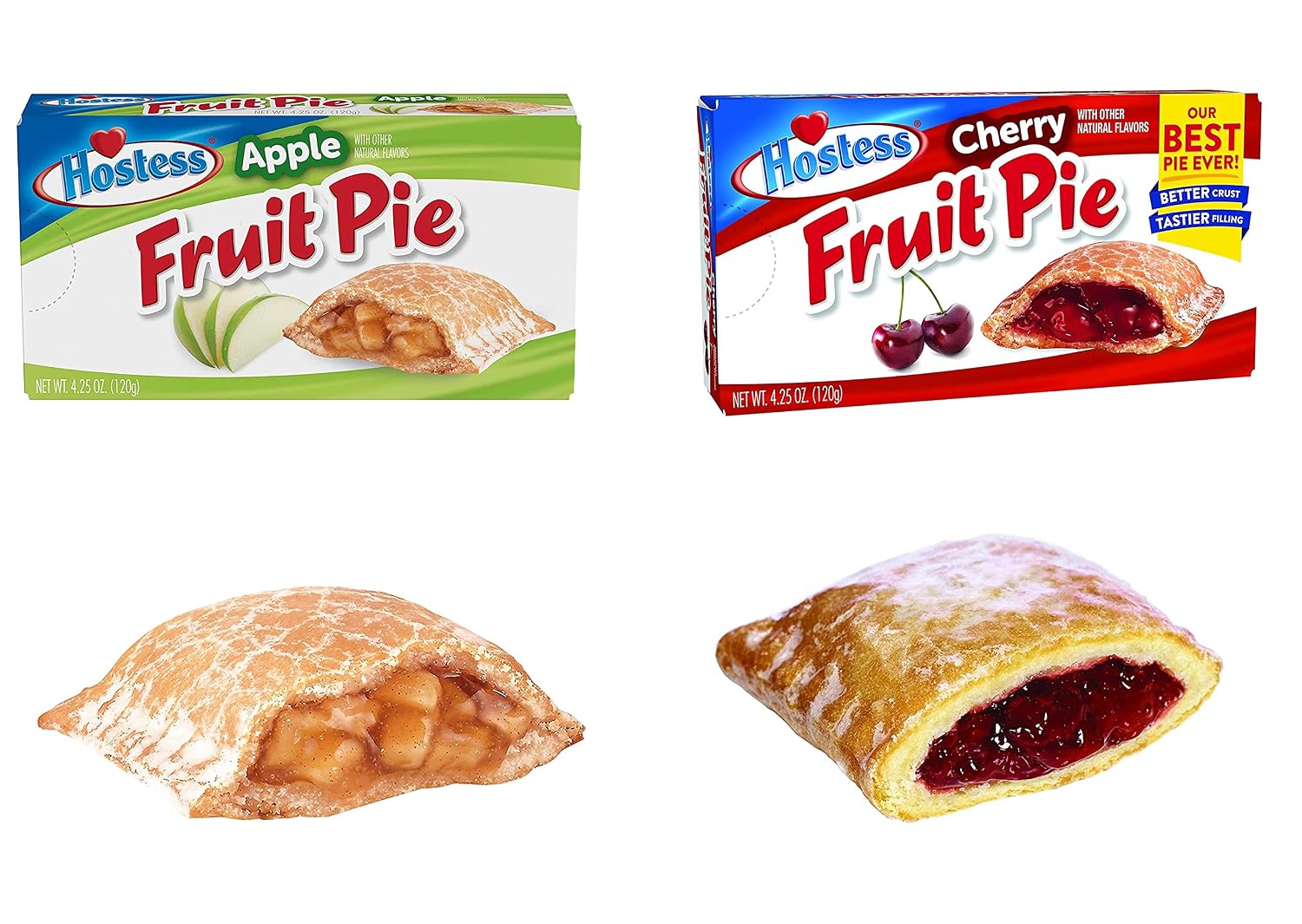 Tribeca Curations | Cherry and Apple Fruit Pie Combo by Hostess , 4.5 Ounce, 8 Count