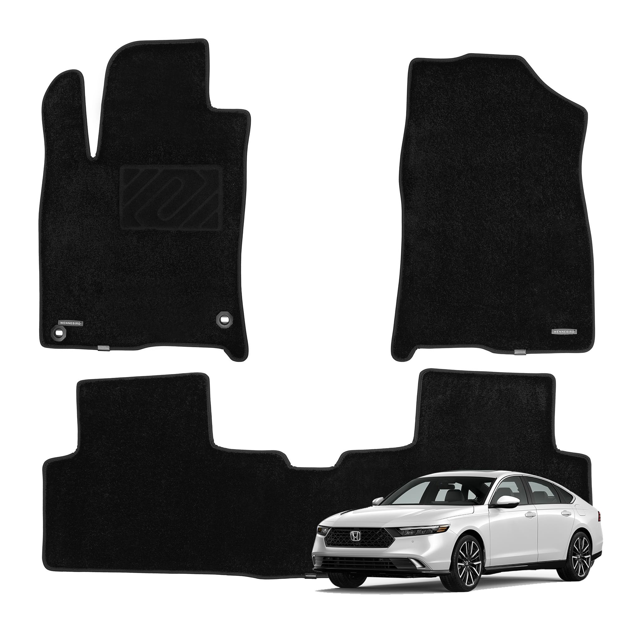 WENNEBIRD Superior Carpet Floor Mats for 2018-2022 Honda Accord, Accord ...