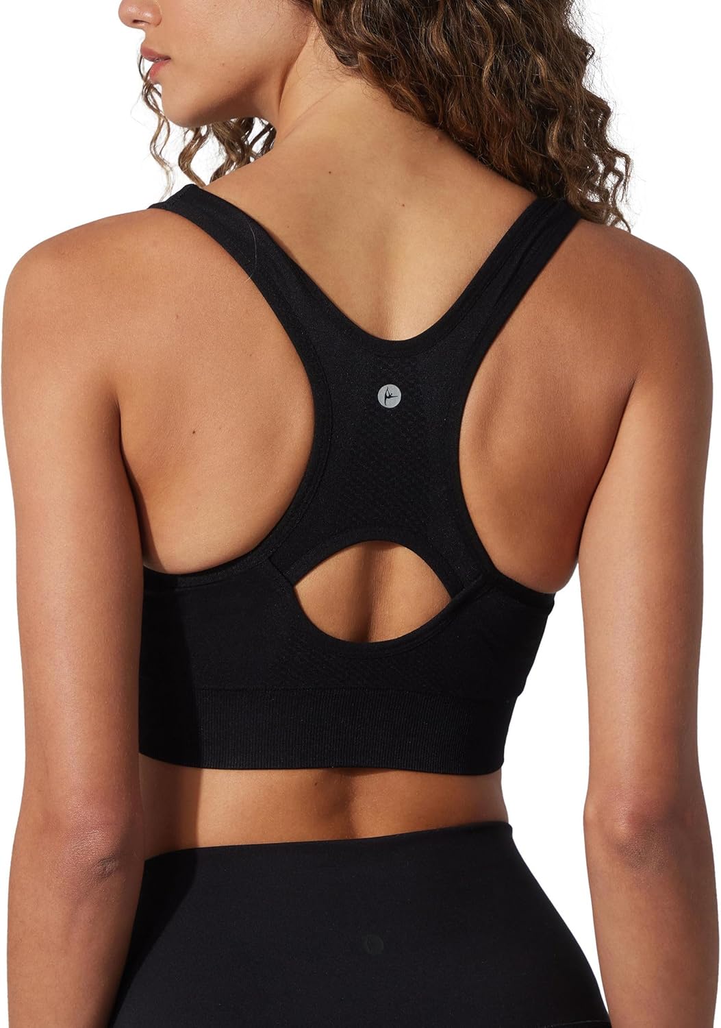 90 Degree By Reflex Women's 2 Pack Zip Front Bra Seamless Textured Racerback Performance Supportive Sports Bra - Image 3