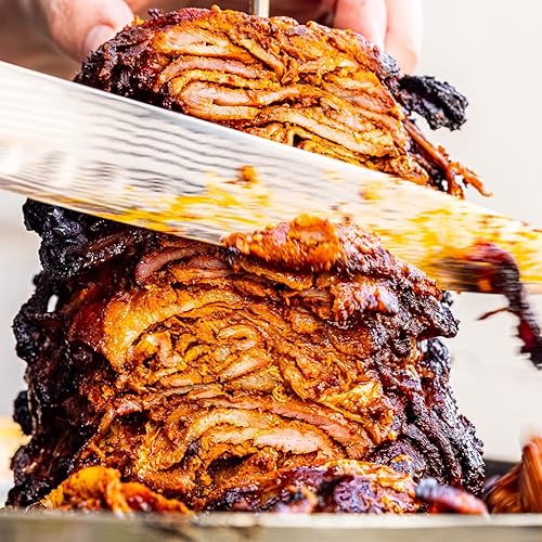 Miniatura 8 de Brocheta vertical Al Pastor para parrilla y trompo para tacos Al Pastor estante de pollo resistente Shawerma soporte de hack brasileño para parrilla