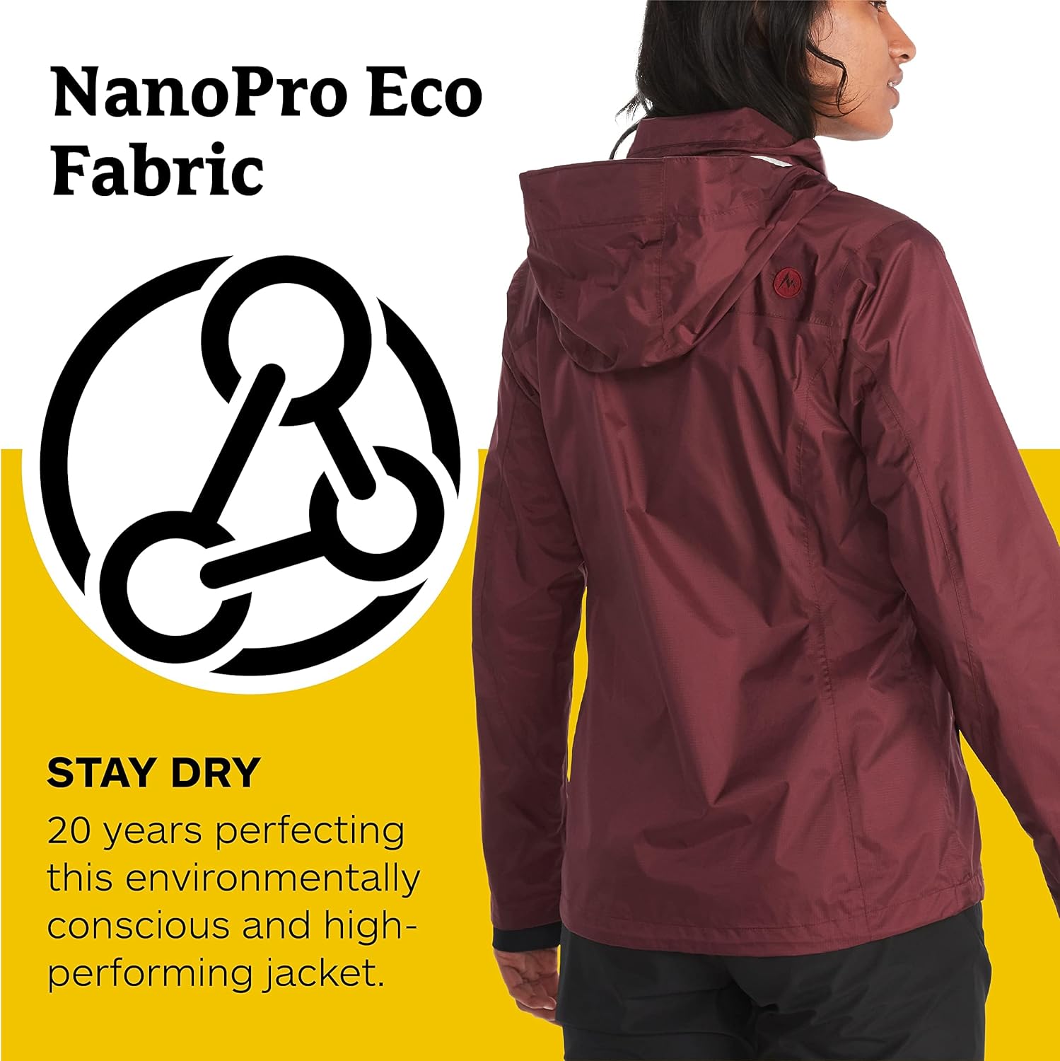 Marmot Women's PreCip Eco Waterproof Rain Jacket. - Image 3