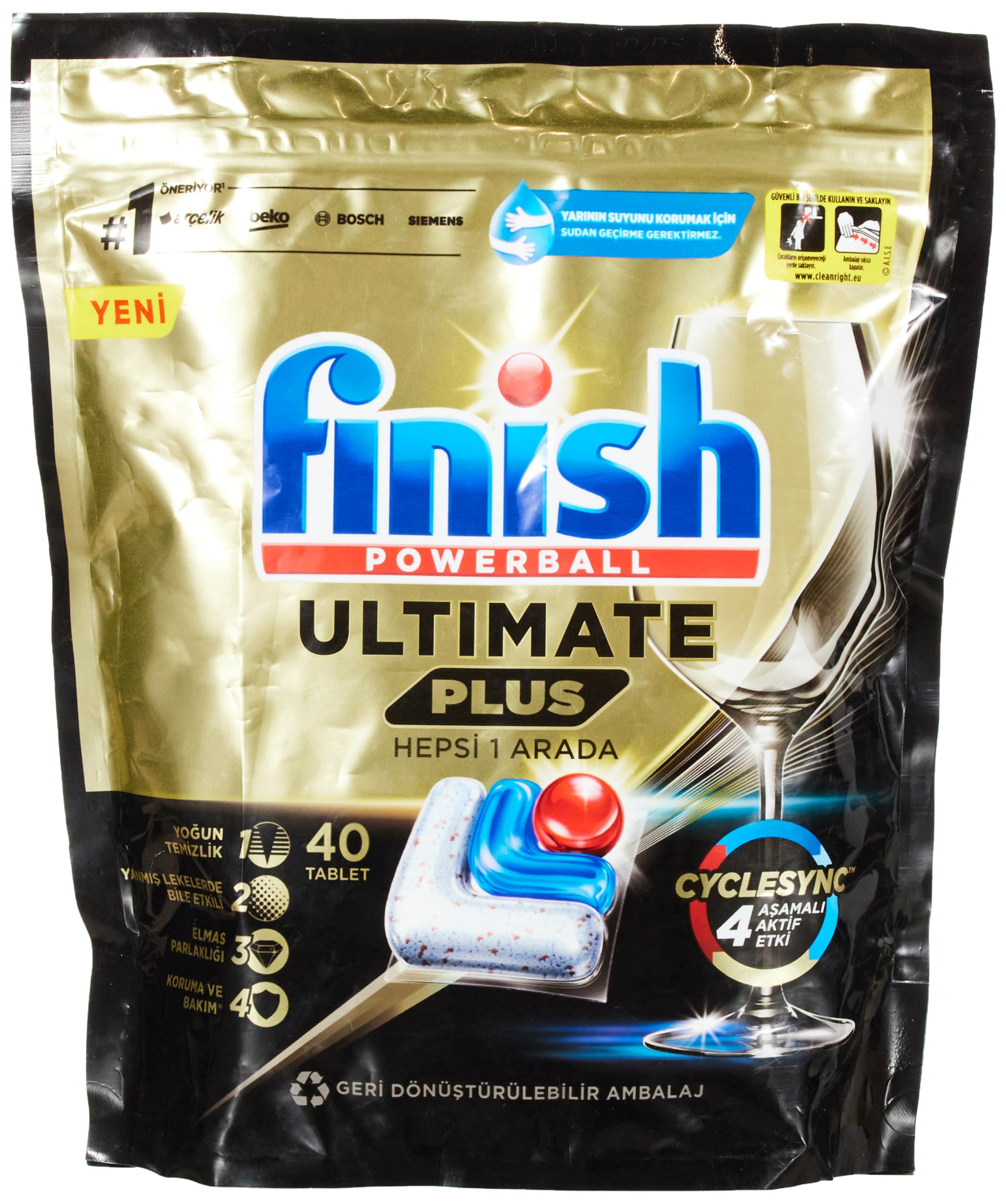 Powerball Dishwasher Tablets All in one Ultimate Plus Regular | 40's