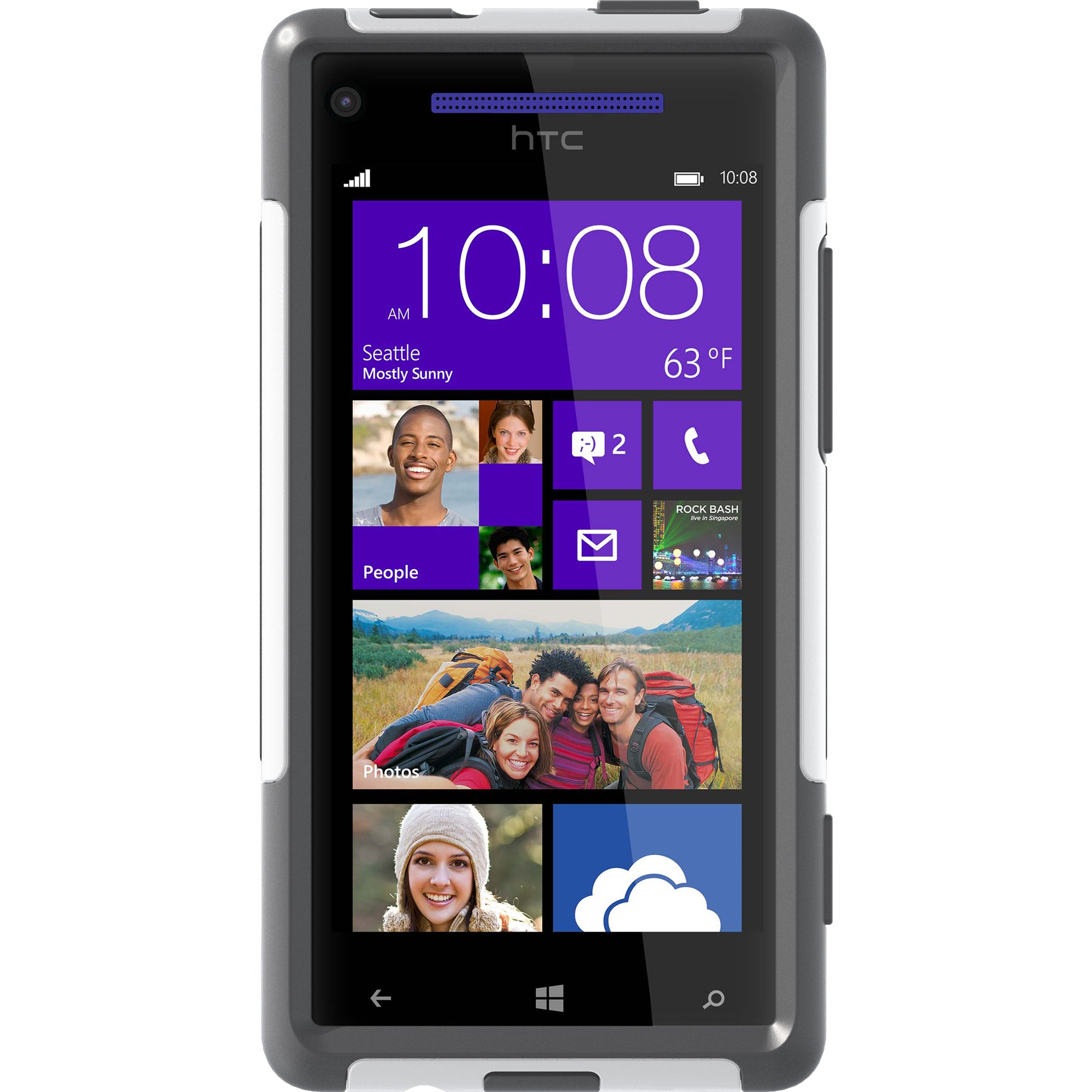 OtterBox 77-24082 Commuter Series Case for HTC Windows Phone 8X - 1 Pack - Retail Packaging - Glacier