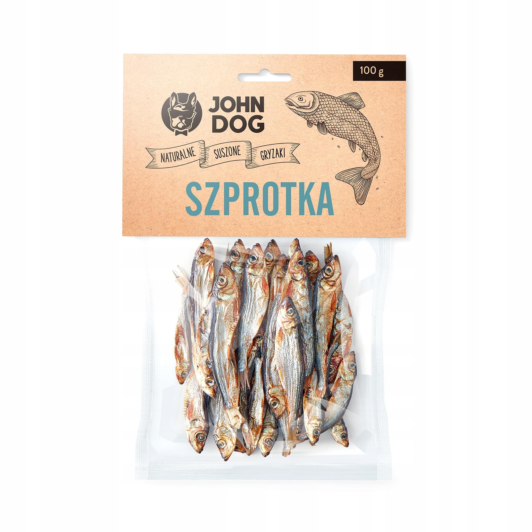 JOHN DOG SMAKOŁYKI GRYZAKI NATURALNE ALL Szprotka 100g