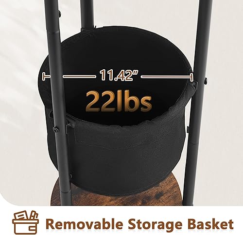 Miniatura 3 de Hoctieon Perchero independiente, Perchero de entrada con 12 ganchos, soporte para perchero, perchero de metal, perchero resistente, perchero