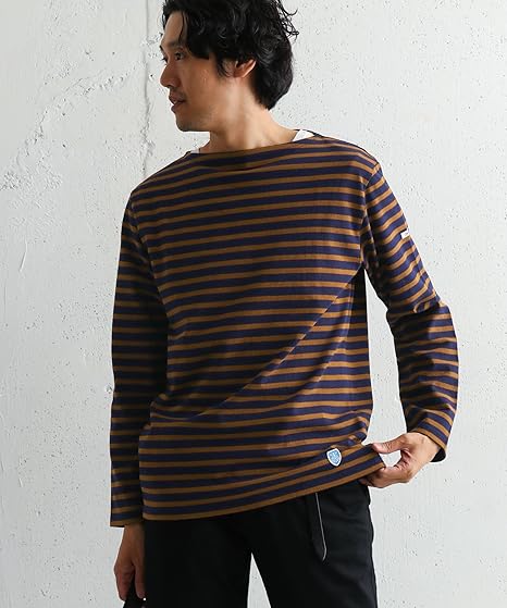 Amazon アーバンリサーチ ドアーズ Tシャツ Orcival Cotton Lourd フレンチバスクシャツ メンズ Mrn Hznt 5 Tシャツ カットソー 通販