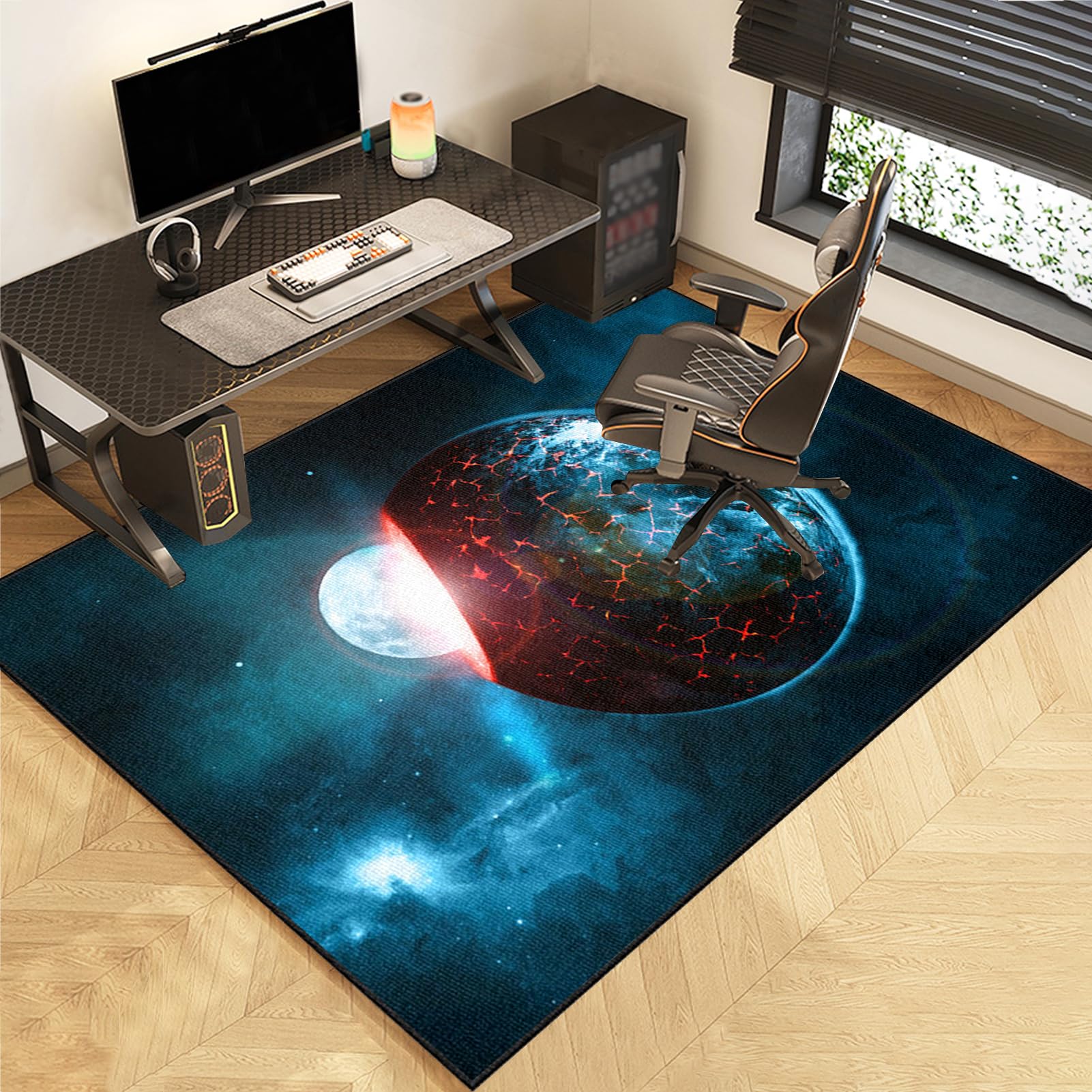 Gaming Chair Mat for Hard Floor Low Pile Floor Protector for Office Chair 140 x 160 cmComputer Desk Chair Mat for Carpet Protector Chair Mat Rolling Chair Mat Anti-Slip Gaming Office Rug Floor Mat