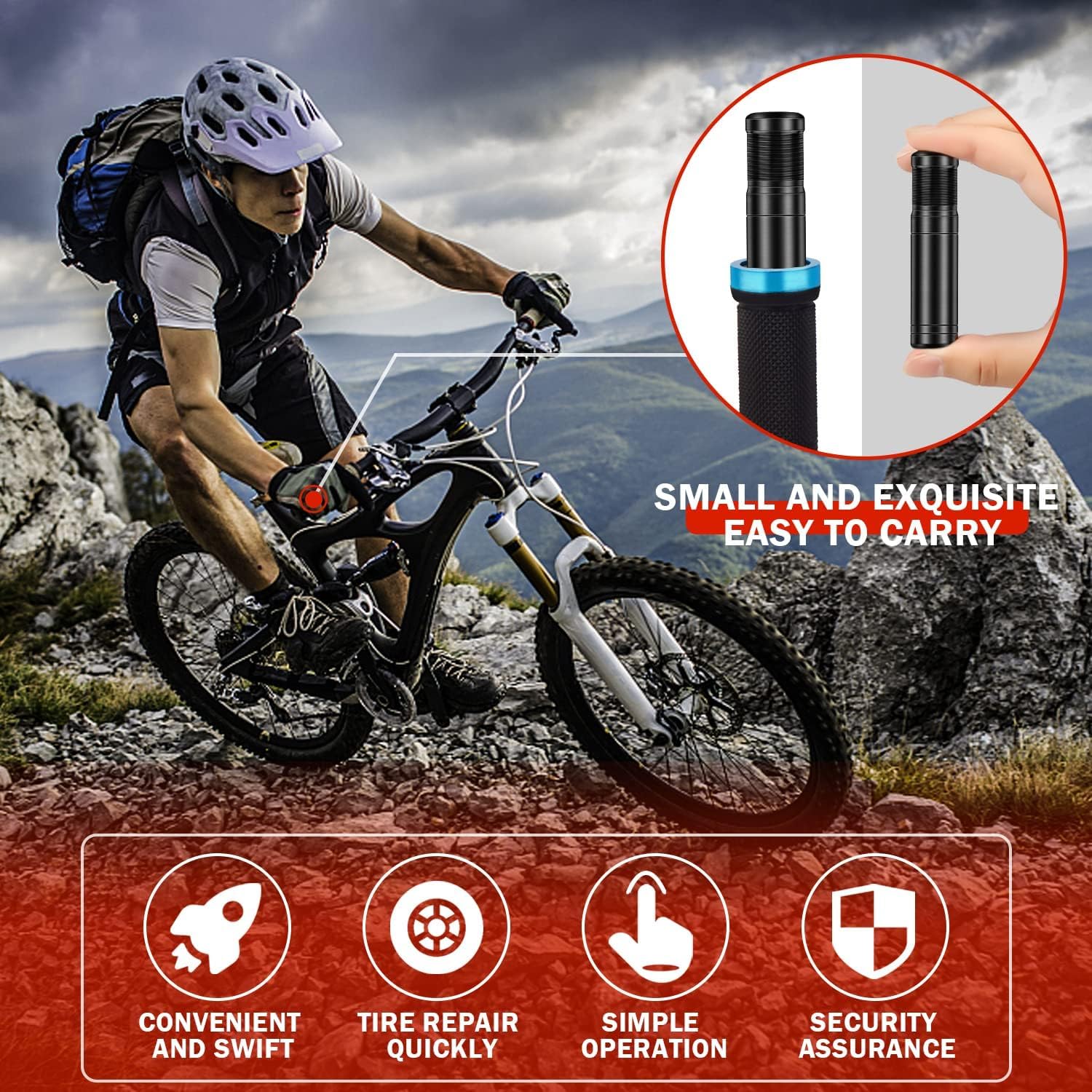 AKONE Tubeless, Kit di riparazione di pneumatici da bicicletta, per MTB e da corsa, riparazione rapida, pneumatici tubeless kit di riparazione per strada, tubeless kit di riparazione tubeless