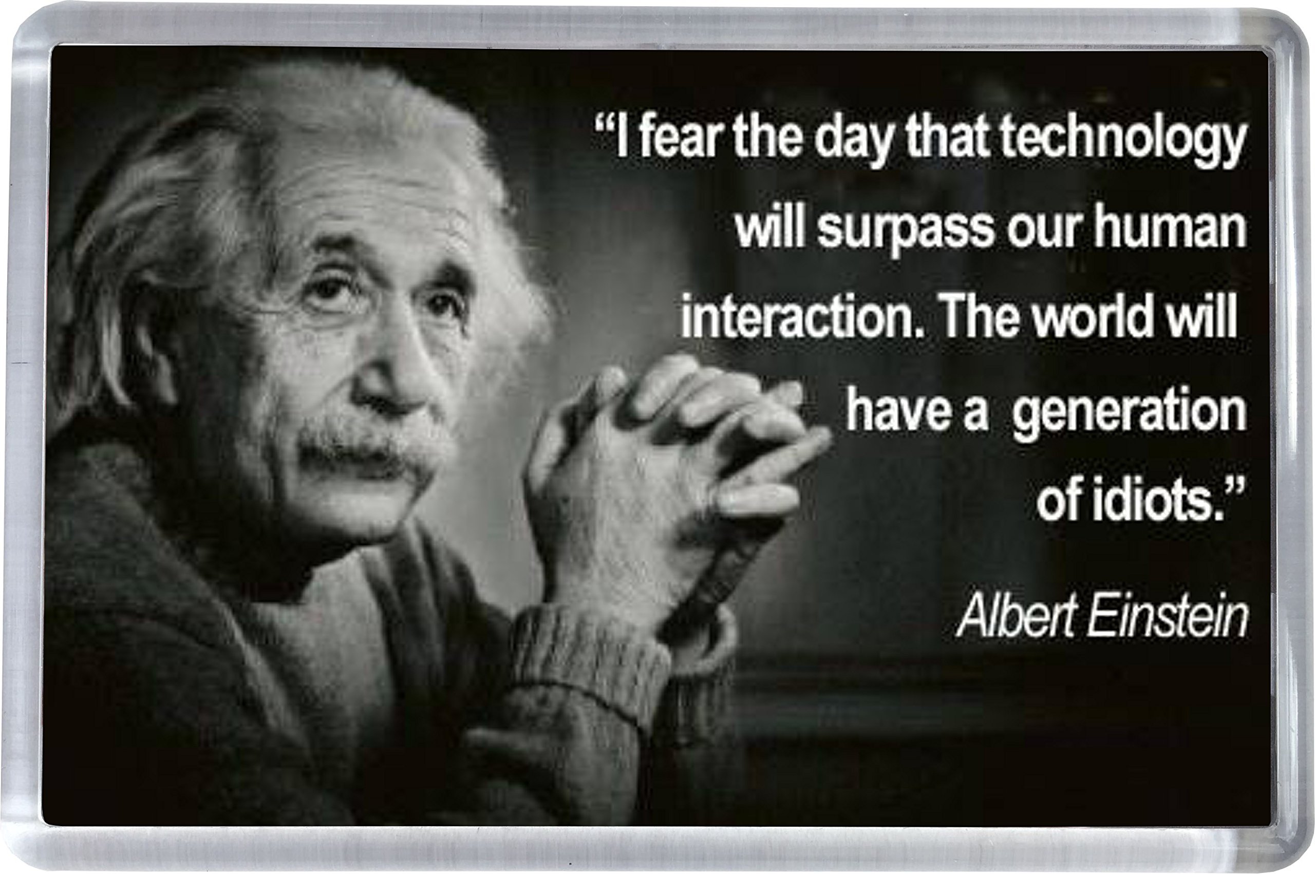 Albert Einstein Quote Fridge Magnet – Inspirational Science Gift 5 x 7.5 cm