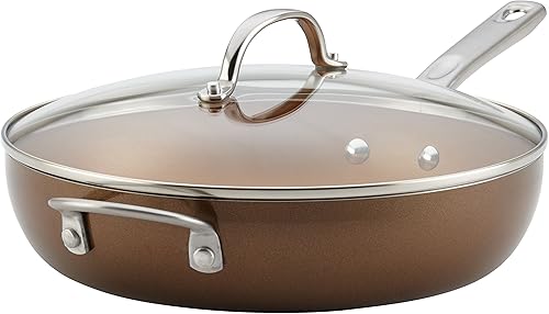 Miniatura 1 de Ayesha Curry 10756 Home Collection - Sartén antiadherente, 12 pulgadas, Azúcar Moreno