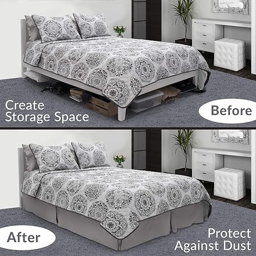 Miniatura 7 de Mellanni Juego de sábanas tamaño Queen + falda de cama y ahorra  Sábanas y fundas de almohada de lujo de hotel  El paquete incluye juego de sábanas