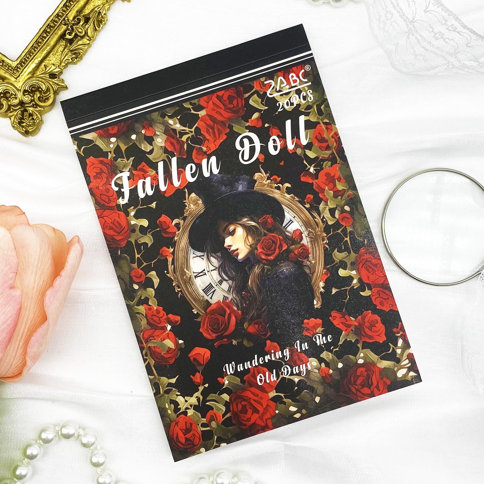 Vintage Scrapbooking Sticker Book for Adults, 180pcs Aesthetic Scrapbook Stickers for Journaling Dual Materail Washi & PET Sticker, Ephemera Book for