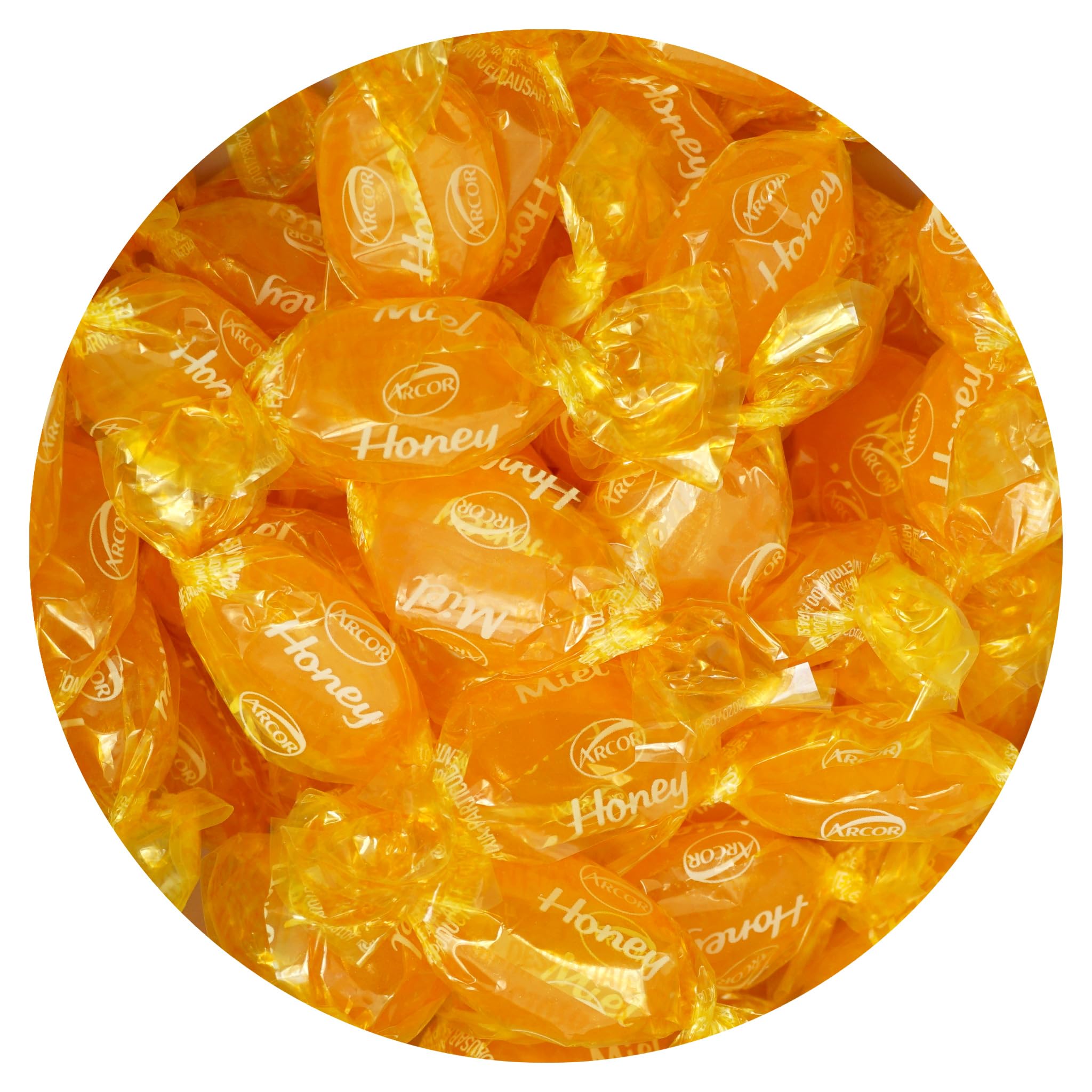 Honey Candy, 2 Pound Bulk Candy(Approx 150 pcs), Honey Candy Filled Honey, Honey Hard Candy, Honey Candy Individually Wrapped, The Hampton Popcorn &