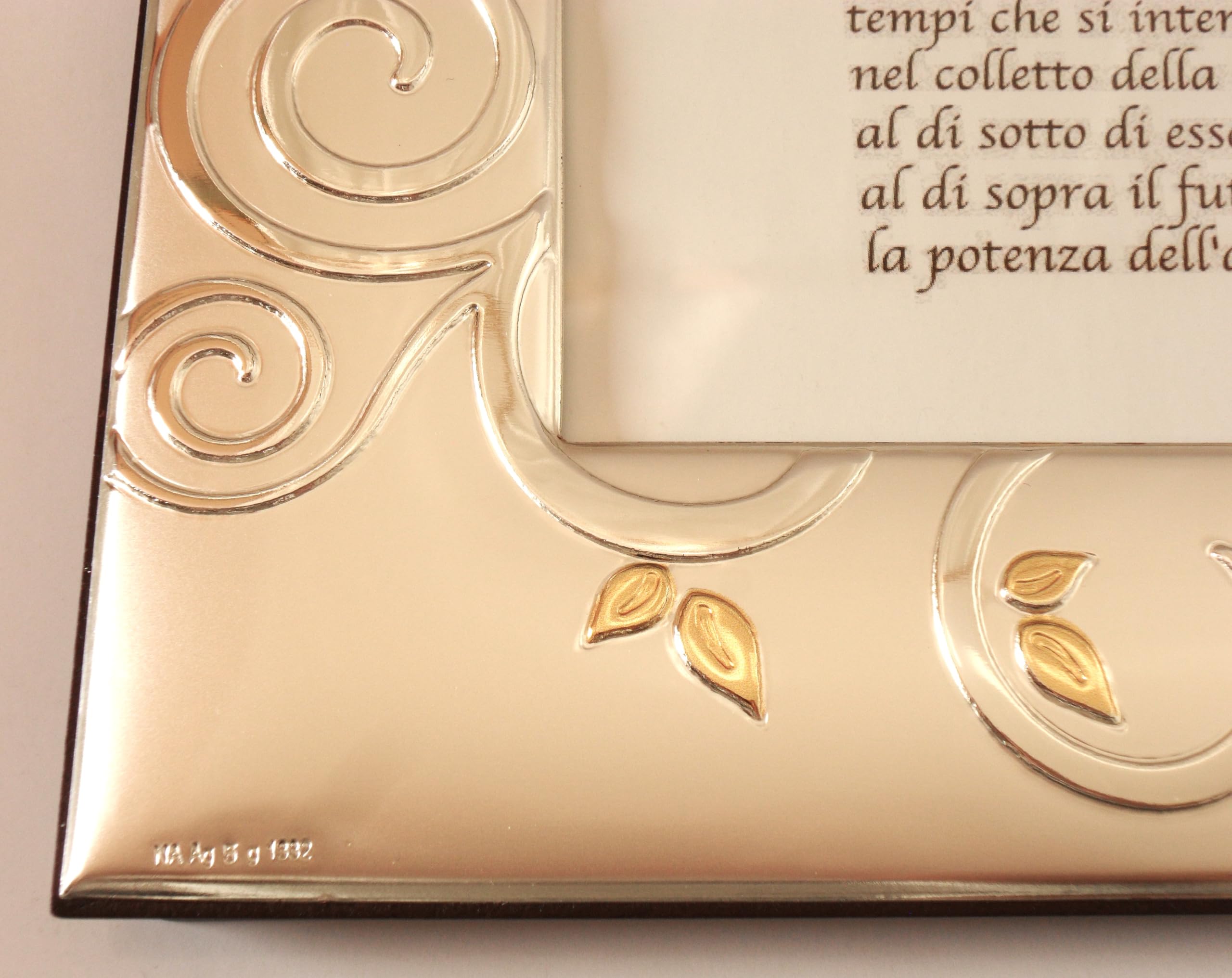 Argenti Annunziata NOZZE D'ORO 50° ANNIVERSARIO DI MATRIMONIO CORNICE PORTAFOTO MAXI IN ARGENTO L'ALBERO DELLA VITA cm34x30 FOTO cm25x20 FASCIA cm5 PORTAFOTOGRAFIE -> TUA IN 24/48h