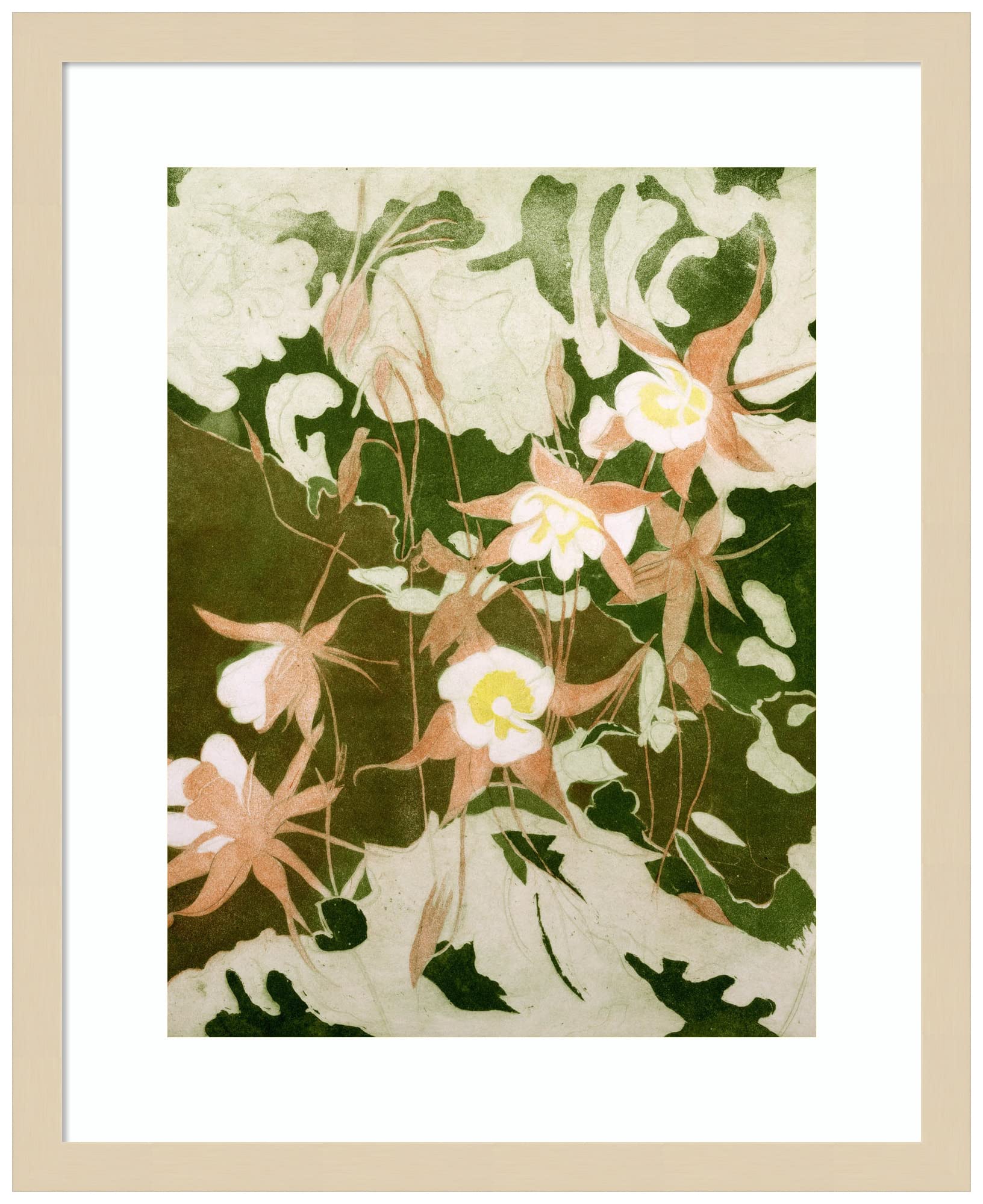 Columbine アート作品 フレーム付き Amazon.com: Amanti Art Framed Wall Art Print 21x17 Columbine