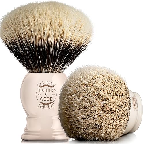 Miniatura 2 de Jabón de afeitar Lather & Wood y cepillo de afeitar Pure Premium