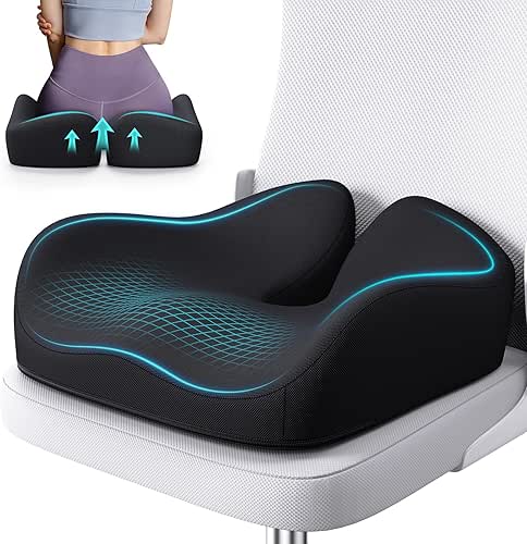 Benazcap Memory Foam Seat Cushion for Office Chair, Ergonomic Chair