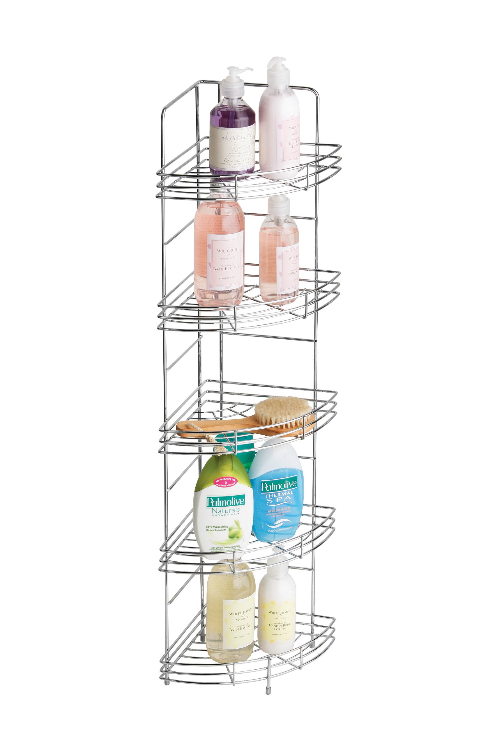 Premier Housewares 5-Tier Chrome Corner Storage Rack
