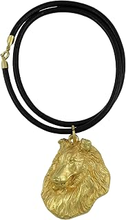 Art-Dog Exclusive Dog Collar with Gold Plating 24ct - Handmade Jewelry Masterpieces for Dog Lovers - Gold Plated Dog Collars for Men and Women