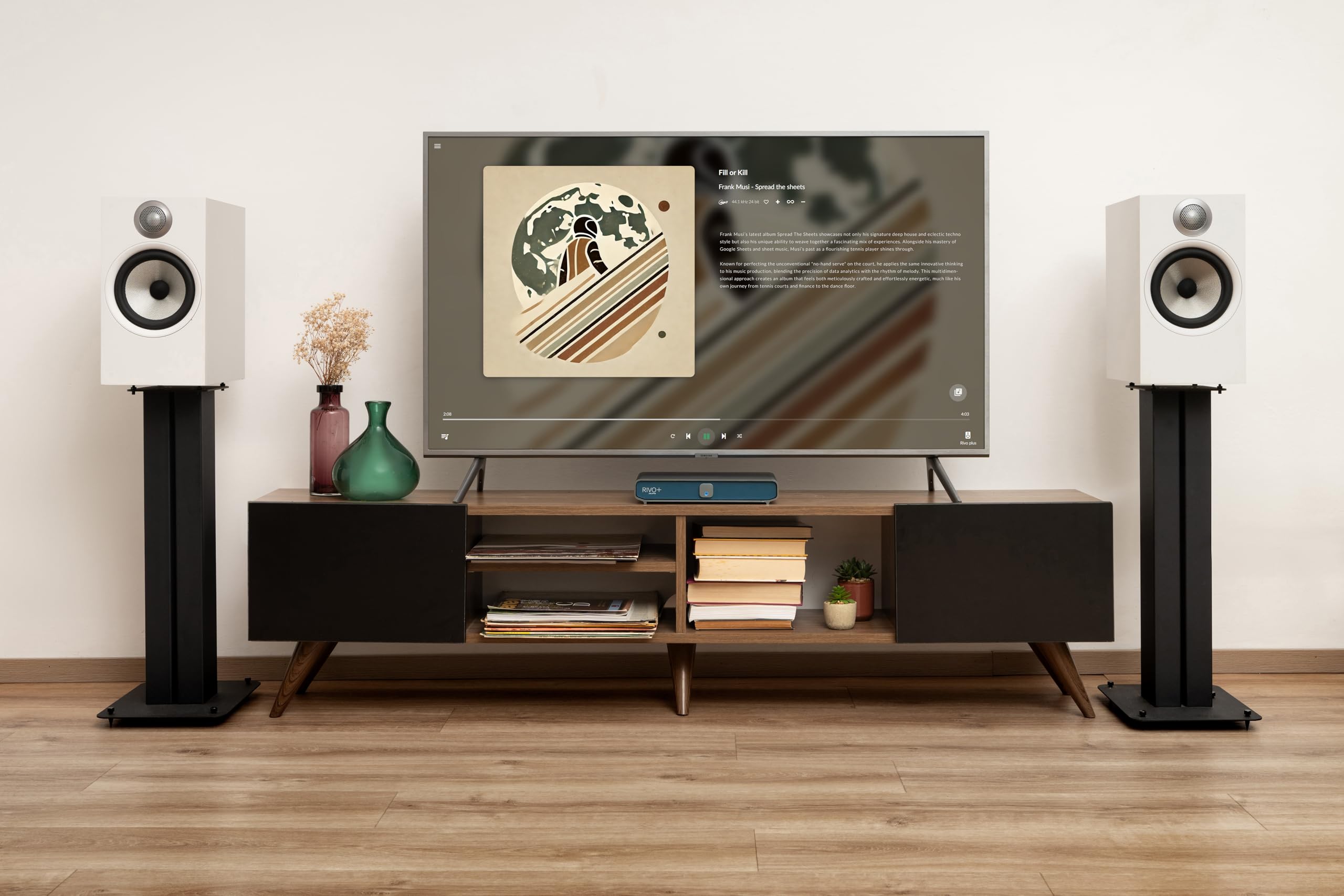 Volumio Rivo Plus Streamer Digitale Audiofilo, Lettore Audio Digitale per DAC Esterno, DSD256, PCM 768 kHz/32 bit, Supporto AirPlay, Bluetooth 5.0, con App Dedicata
