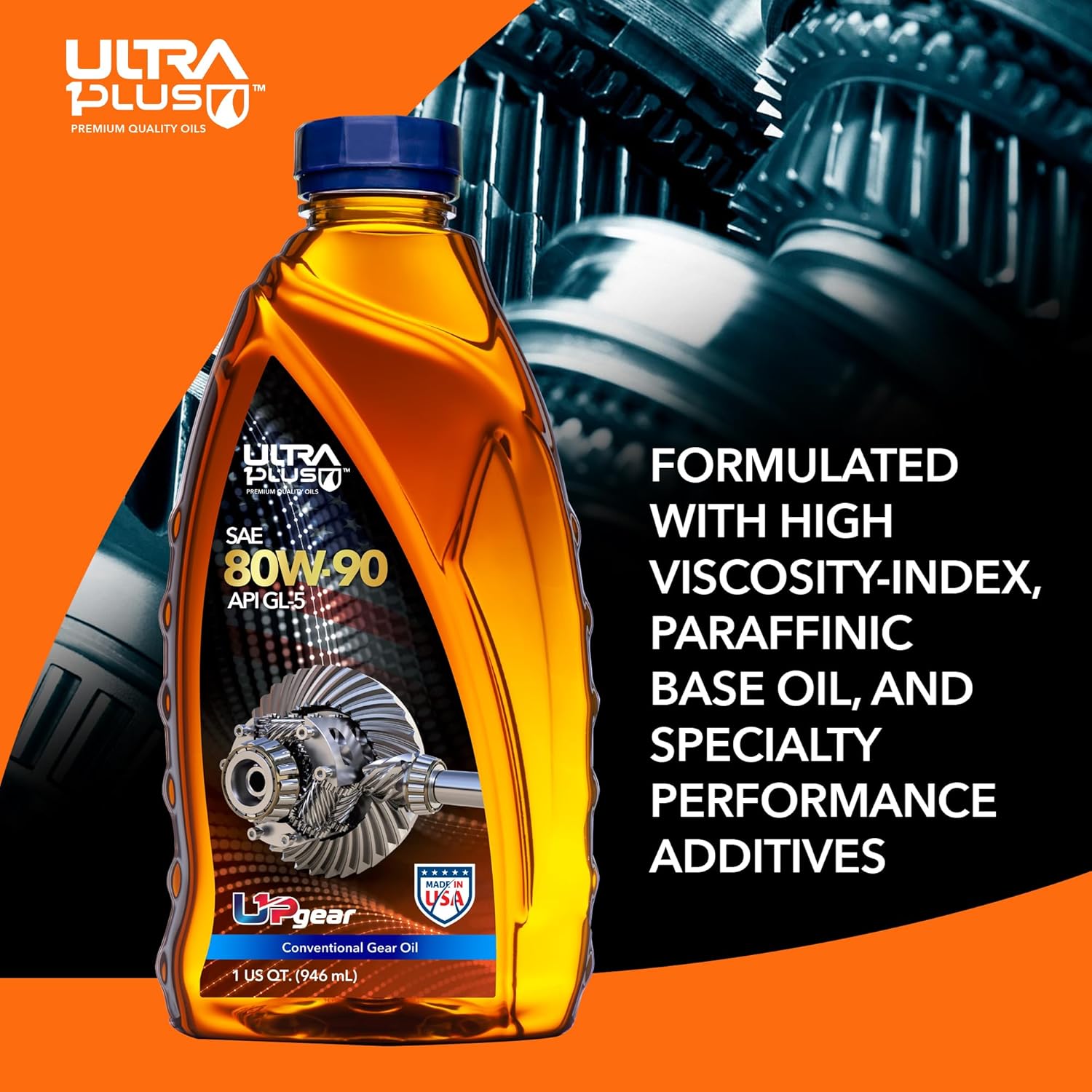 ULTRA 1PLUS SAE 80W-90 Conventional Gear Oil API GL-5 & Antifreeze Coolant - UltraCool Universal PREMIXED 50/50