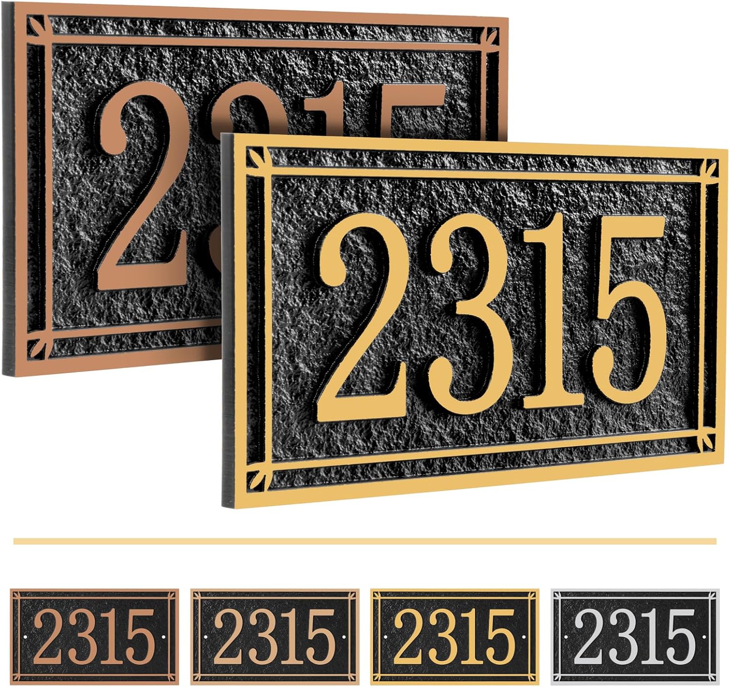 Address Plaque Large Options - Address Signs for Houses, Address Plaque, Home Custom Address Numbers for House Yard Outside,Home,Wall,Mailbox,Yard,Indoor/Outdoor Use,Style 3
